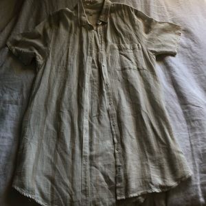 Onio long linen button down